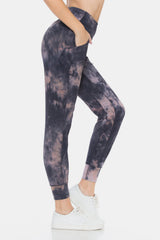 Leggings Depot Women's Tie-Dye High Waist Cropped Leggings - Trendy, Comfortable Activewear