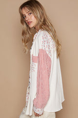 Stylish POL Long Sleeve Embroidered Patch Pocket Shirt - Trendy & Comfortable
