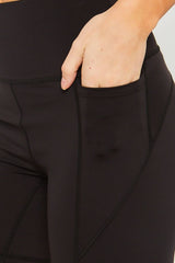 Love Tree Women's High Waist Seam Detail Active Shorts - Stylish & Supportive Workout Gear