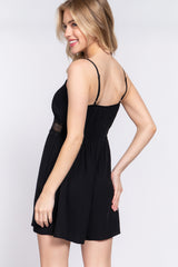 Comfortable & Stylish Waist Lace Trim Cami Romper - Perfect for Any Occasion