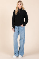 BOMBOM Women's Quarter Zip Long Sleeve Sweatshirt with Pockets - Cozy, Stylish, and Functional