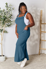 Wide Strap Full Size Overalls with Pockets - Trendy & Comfortable