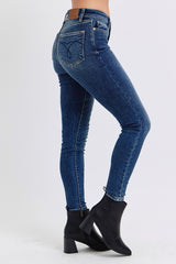Judy Blue Mid-Rise Skinny Jeans with Warm Thermal Lining - Full Size