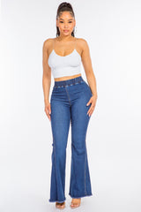 American Bazi High Waist Curvy Flare Jeans with Stretchy Comfort