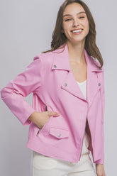 Love Tree Women's Collared Neck Zip Up Jacket - Versatile Outerwear
