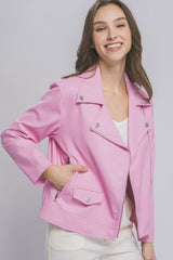 Love Tree Women's Collared Neck Zip Up Jacket - Versatile Outerwear
