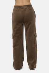Mono B Elastic Waist Corduroy Cargo Pants with Adjustable Fit & Ample Storage