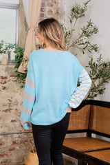 Sew In Love Full Size Striped Dropped Shoulder Sweater - Trendy Knitwear for Casual Comfort