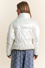 J.NNA Quilted Mock Neck Puffer Jacket - Fashionable & Cozy Winter Outerwear