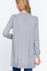 Women's Open Front Long Sleeve Cardigan - Stylish Layering by Active Basic