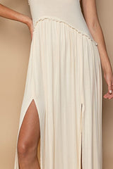 Chic POL Sleeveless Maxi Dress with Back Zipper & Front Slit