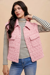Annie Wear Quilted Snap Down Vest Coat - Stylish and Warm Outerwear