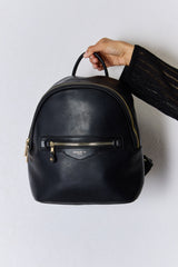 David Jones Medium PU Leather Backpack - Durable & Stylish Design