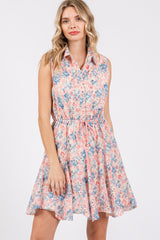 GeeGee Full Size Floral Eyelet Sleeveless Mini Dress - Romantic Summer Style