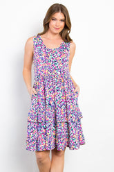 Be Stage Women's Full Size Wrinkle-Free Ruffled Dress with Pockets