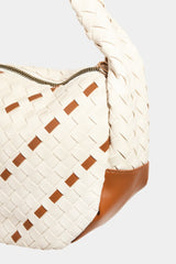 Fame Tassel Detail Weave Semi Circle Bag - Stylish Small PU Leather Handbag