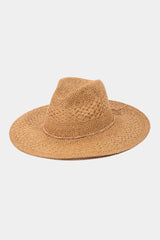 Fame Straw Braided Sun Hat - Stylish & Sun-Safe Summer Accessory