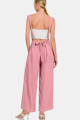 Zenana Wide Leg Overalls with Pockets & Wide Straps - Trendy & Comfortable