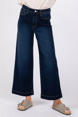 SAGE + FIG Women's High Waist Wide Leg Stretch Denim Jeans