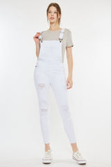 Kancan Women's Distressed Skinny Denim Overalls - Trendy & Comfortable Fit