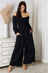Trendy Double Take Square Neck Jumpsuit with Convenient Pockets - Chic & Versatile