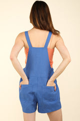 VERY J Women's Adjustable Rayon Suspender Overalls with Pockets