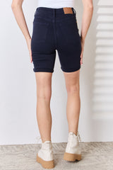 Judy Blue High Waist Tummy Control Bermuda Shorts - Full Size Comfort & Style