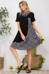Celeste Full Size Short Sleeve Button Dress with Functional Pockets - Perfect for Any Occasion