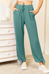 Basic Bae Soft Rayon Drawstring Pants with Pockets - Comfort & Style for All-Day Wear