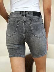 Judy Blue Full Size High Waist Vintage Washed Denim Shorts