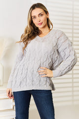 Cozy Cable-Knit Hooded Sweater - Perfect for Winter Warmth