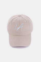 Zenana Washed Cotton Embroidered City Baseball Cap - Stylish & Adjustable
