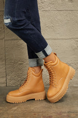 East Lion Corp Platform Combat Boots - Chic, Durable & Versatile Footwear