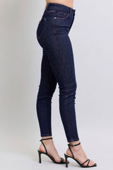 Judy Blue Heart Shaped Back Pockets Skinny Jeans - Flattering & Stylish Fit