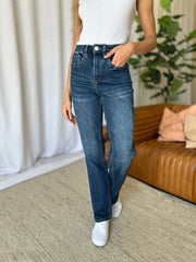 RFM Women's High-Waist Straight-Leg Tummy Control Jeans - Comfort & Style