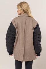 HYFVE Women's Herringbone Blazer - Stylish Long Sleeve Jacket for Office & Casual Wear