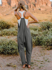 Stylish Sleeveless V-Neck Pocketed Jumpsuit - Double Take Collection