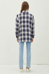 Cozy Plaid Flannel Button-Down Shirt with Chest Pocket - Be Cool Collection
