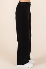 Mittoshop Corduroy Elastic Waist Pants - Comfortable & Stylish Knit Fabric