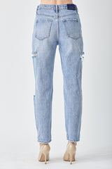 RISEN Distressed Slim Cropped Jeans - Trendy Denim for Modern Fashion