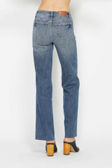 Judy Blue Full Size Tummy Control Straight Jeans - Slimming Comfort & Versatile Style