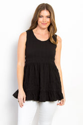 Chic Ruffled Sleeveless Babydoll Top - Feminine Summer Style