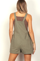 VERY J Women's Adjustable Suspender Overalls with Functional Pockets - Casual Rayon Romper