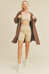 Kimberly C Longline Hooded Cardigan - Cozy Open Front Layer