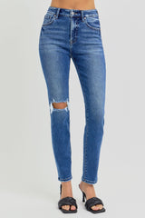 RISEN Women's High Rise Distressed Ankle Skinny Jeans - Trendy Fit