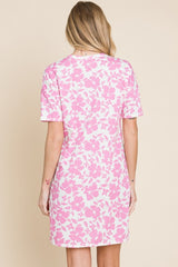 BOMBOM Floral Button Down Mini Dress - Versatile & Stylish Women's Fashion