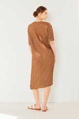 Elegant Pleated Dolman Sleeve Dress by Marina West Swim