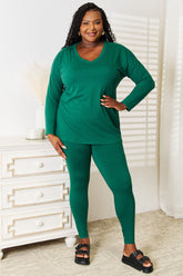 Zenana Cozy Full Size Long Sleeve Top & Leggings Set for Ultimate Comfort