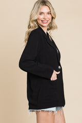 Culture Code Women's One Button Long Sleeve Blazer with Pockets - Versatile & Timeless