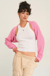 HYFVE Women's Ribbed Knit Bolero Cardigan - Versatile Layering Essential